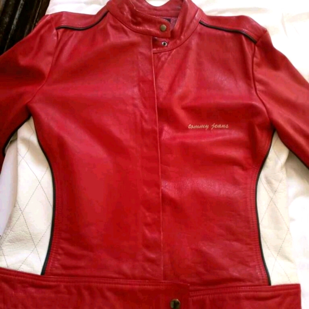 Genuine Leather Tommy Hilfiger Bomber